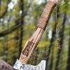 RK-333 Scandinavian style axe, Viking axe ,Hatchet, Viking Hatchet, Viking Bearded axe ,Battle axe, Birch wood,Handmade Luxury Gift For Men - Image 8