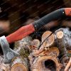 RK-349 ONE Axe, Viking axe ,Hatchet, Viking Hatchet, Viking Bearded axe ,Battle axe, Birch wood, Etched Blade leather Wrap on Wood Handle For Wood Chopping - Image 2