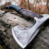 RK-348 Ransack Vikings Axe, Viking axe ,Hatchet, Viking Hatchet, Viking Bearded axe ,Battle axe, Birch wood, Hand Forge axe ,Ransack Viking, Birthday GIFT for HIM - Image 3