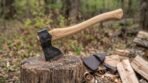 Thor Hand Forged High Carbon Steel Viking Bearded Axe | 19 Inch | Wood Handle with Leather Blade Cover and Gift Box | Norse God Collector Gift | RK-10487 - Image 2