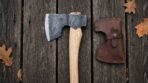 Dragon Hand Forged High Carbon Steel Viking Bearded Axe | 19 Inch | Wood Handle with Leather Blade Cover and Gift Box | Norse Dragon Collector Gift | RK-355