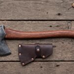 Rosethane Hand Forged High Carbon Steel Viking Bearded Axe | 19 Inch | Rosewood Handle with Leather Blade Cover and Gift Box | Norse Camping Gift | RK-353