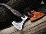 Thor Viking Bearded Axe, Hand-Forged High-Carbon Steel, 19″ Overall, Wood Handle, Leather Blade Cover - view 8