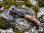 Viking Bearded Axe — Hand-Forged High-Carbon Steel, 19" Overall, Wood Handle, Leather Blade Cover - Image 3