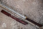 Dragon Katana Sword — Hand-Forged Damascus, Olive Wood Handle, Sheath Included - Image 2
