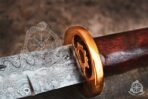Dragon Katana Sword — Hand-Forged Damascus, Olive Wood Handle, Sheath Included - Image 3