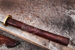 Dragon Katana Sword — Hand-Forged Damascus, Olive Wood Handle, Sheath Included - Image 4