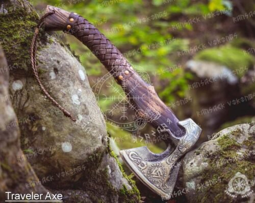 RK-369 Valhalla axes, Viking axe ,Hatchet, Viking Hatchet, Viking Bearded axe ,Battle axe, Birch wood, Hand Forge axe ,Ransack Viking, Birthday GIFT for HIM