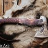 RK-353 Custom Gift Forged Carbon Steel Viking Axe with Rose Wood Shaft, Viking Bearded Camping Axe, Best Birthday&Anniversary Gift For Him - Image 4