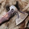 RK-353 Custom Gift Forged Carbon Steel Viking Axe with Rose Wood Shaft, Viking Bearded Camping Axe, Best Birthday&Anniversary Gift For Him - Image 5