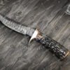 RK-339 Rattle Snake DAMASCUS HUNTING KNIFE, DAMASCUS FIXED BLADE KNIFE, DAMASCUS VIKING KNIFE, DAMASCUS DROP POINT KNIFE HAND MADE KNIVES GIFTS FOR MEN USA - Image 3