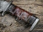 Damascus Skinner Knife — Hand-Forged, Wood Handle - view 5