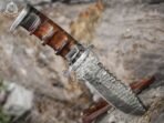 Damascus Skinner Knife — Hand-Forged, Wood Handle - view 10