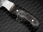 Damascus Skinner Knife — Hand-Forged, Wood Handle (RK-323) - Image 3