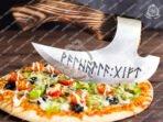 Pizza Axe — Hand-Forged Stainless Steel, Olive Wood Handle, Leather Blade Cover - view 2
