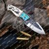 RK-376 Bone Engraved Handmade Damascus Hunting Skinner Fixed Blade Bush craft Knife Camping Survival knife USA Made - Image 3