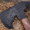 RK-390 Hand Forged Halloween Gift Camping Axe Christmas Gift with Rose Wood Shaft, Viking Bearded Nordic, Best Gift For Him USA made - Image 2