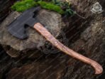 Norse Viking Bearded Axe — Hand-Forged High-Carbon Steel, 18" Overall, Rosewood Handle