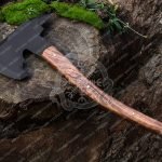 Norse Viking Bearded Axe — Hand-Forged High-Carbon Steel, 18" Overall, Rosewood Handle