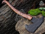 Norse Viking Bearded Axe — Hand-Forged High-Carbon Steel, 18" Overall, Rosewood Handle - Image 3