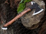 Ragnar Lothbrok Viking Bearded Axe, Hand-Forged High-Carbon Steel, 19″ Overall, Rosewood Handle - view 3