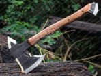 Ragnar Lothbrok Viking Bearded Axe, Hand-Forged High-Carbon Steel, 19″ Overall, Rosewood Handle - view 5