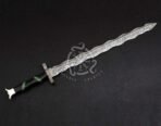 Sword — Hand-Forged Damascus, Olive Wood Handle, Sheath Included - Image 3