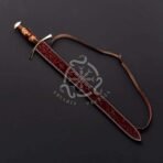 Longsword — Hand-Forged Damascus, 37" Overall, Olive Wood Handle, Sheath Included - Image 3