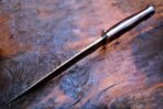 Damascus Bowie Knife — Hand-Forged, 14" Overall, Rosewood Handle, Leather Sheath | Engraving Available - Image 8