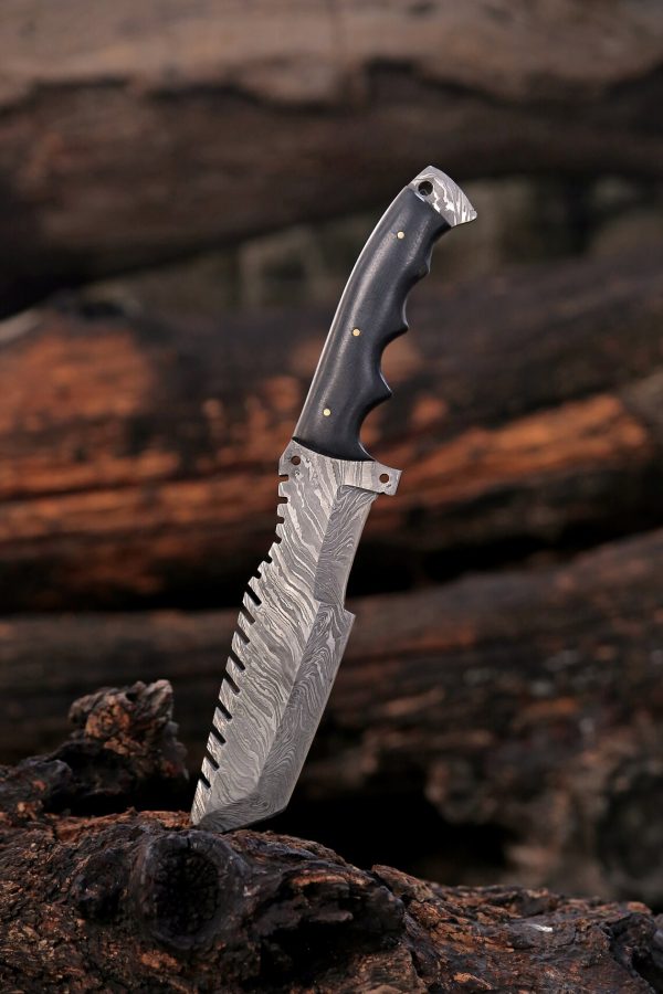 RK-469 Handmade Damascus Tactical Tracker Knife Damascus Steel Knives Wood Handle Beautiful Art Best Gift For Him and Her USA made Knives