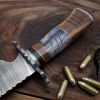RK-484 17" Damascus Steel Knife Handmade Bowie Knife, Fixed Blade knife Hunting Knife, Prime Quality Rose Wood Handle, Personalized gift USA Made - Image 6