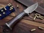 Damascus Camp Knife — Hand-Forged, Stag Horn Handle, Leather Sheath (RK-485) - Image 5