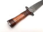 Damascus Dagger Knife — Hand-Forged, Bone Handle, Leather Sheath (RK-475) - Image 7