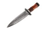 Damascus Dagger Knife — Hand-Forged, Bone Handle, Leather Sheath (RK-475) - Image 5