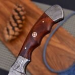 Damascus Fish Fillet Knife — Hand-Forged, Bone Handle, Leather Sheath – Style 2 - Image 2