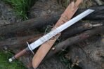 Sword — Hand-Forged D2 Steel, Olive Wood Handle, Sheath Included - Image 2