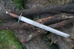 Sword — Hand-Forged D2 Steel, Olive Wood Handle, Sheath Included - Image 3