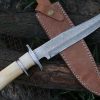 RK-489 Damascus Hunting Bowie Camping Knife Damascus Steel Knives Camel Bone Handle Best Knife Collection Gift For Him , Her USA made - Image 3