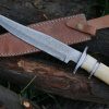 RK-489 Damascus Hunting Bowie Camping Knife Damascus Steel Knives Camel Bone Handle Best Knife Collection Gift For Him , Her USA made - Image 6