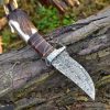 RK-496 Handmade Damascus Skinner Camping Knife Stag Horn Handle Forged Damascus Knives Beautiful Art Best Gift For Him and Her USA made Knives - Image 6
