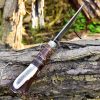 RK-496 Handmade Damascus Skinner Camping Knife Stag Horn Handle Forged Damascus Knives Beautiful Art Best Gift For Him and Her USA made Knives - Image 5