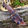 RK-496 Handmade Damascus Skinner Camping Knife Stag Horn Handle Forged Damascus Knives Beautiful Art Best Gift For Him and Her USA made Knives - Image 4