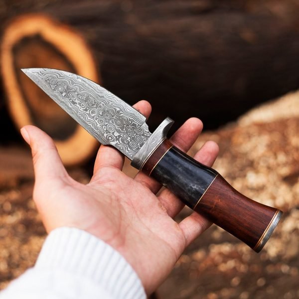 RK-478 Handmade Damascus Hunting Survival Camping Knife Forged Damascus Knives Beautiful Art Best Gift For Him and Her USA made Knives