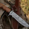 RK-487 Custom Handmade Damascus Steel Hunting Camping Knife Beautiful Handle Best Quality Top Rated Knives Gift For Him USA Made - Image 4