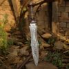 RK-477 Hand Made Damascus Steel Viking Dagger Knife Viking Knives Rose Wood Handle Beautiful Art Best Gift For Him and Her USA made - Image 5