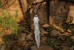 Damascus Dagger Knife — Hand-Forged, Rosewood Handle, Leather Sheath (RK-477) - Image 5