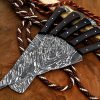 RK-504 Handmade Damascus Chef set 5 pcs With Leather Damascus Knife Set,Damascus Chef Knife,Full Tang Kitchen Knife Set,Damascus Chef Set, USA Made - Image 6