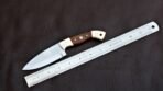 Damascus Skinner Knife — Hand-Forged, Stag Horn Handle, Leather Sheath (RK-416) - Image 2