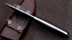 Damascus Skinner Knife — Hand-Forged, Stag Horn Handle, Leather Sheath (RK-417) - view 2