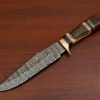 RK-398 Damascus Hunting Bowie Knife, Handmade Fixed Blade Camping Knife, Custom Made knives, Damascus Premium Knives Gifts For Men USA - Image 2